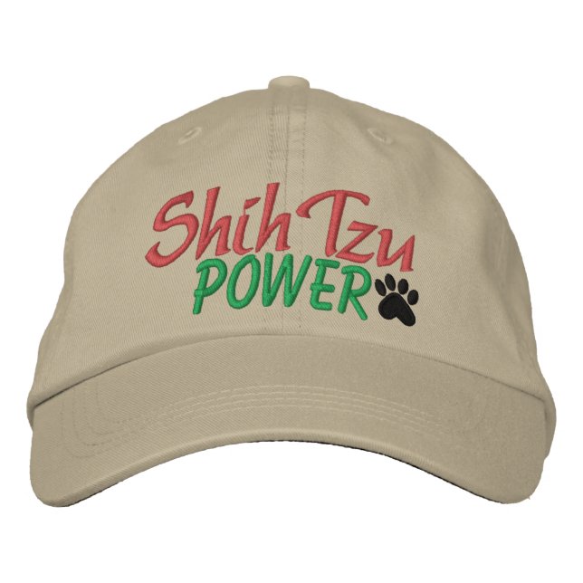 Shih Tzu Power by SRF Embroidered Baseball Cap (Front)
