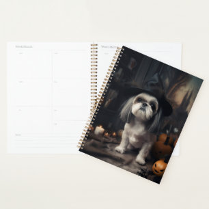Shih Tzu Pumpkins Halloween Scary Planner