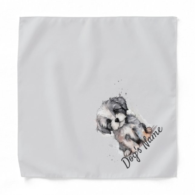 Shih-tzu puppy bandana (Front)