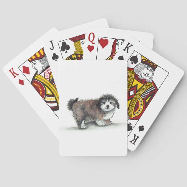 Shih tzu Puppy Dog, Pet Poker Cards (Back)