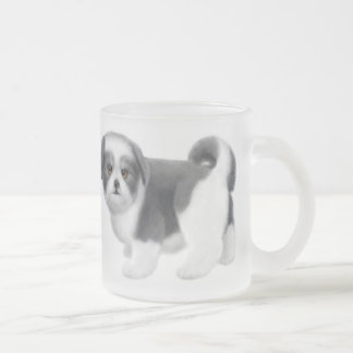 Shih Tzu Puppy Frosted Glass Mug