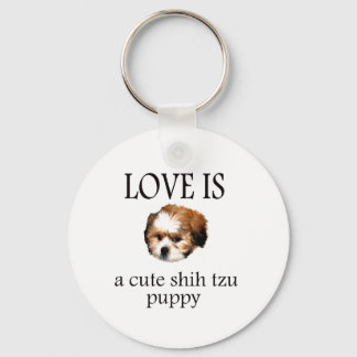 Shih Tzu Puppy Keychain