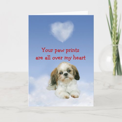 Shih Tzu Puppy Love Card