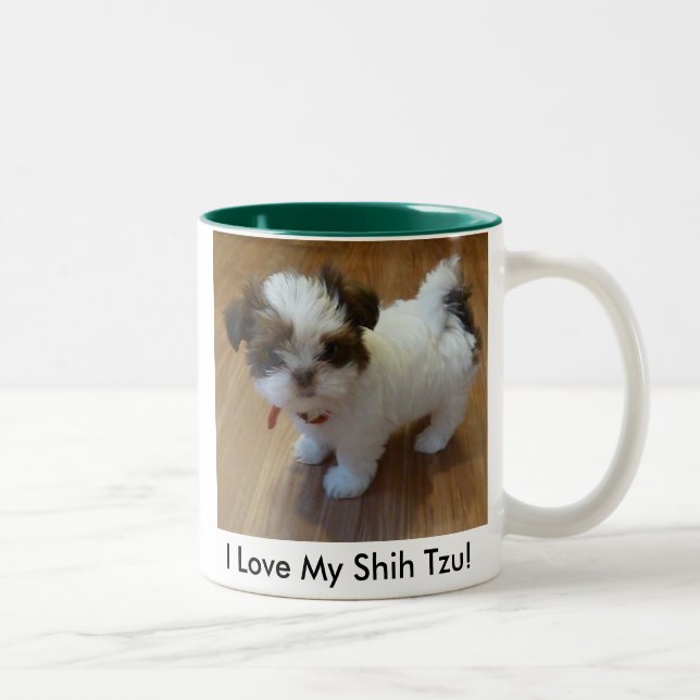 Shih Tzu Puppy Photo Mug Large 15 oz (Right)