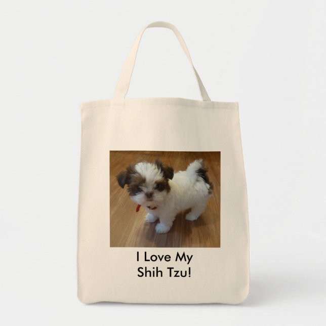 Shih Tzu Puppy Tote Bag (Front)