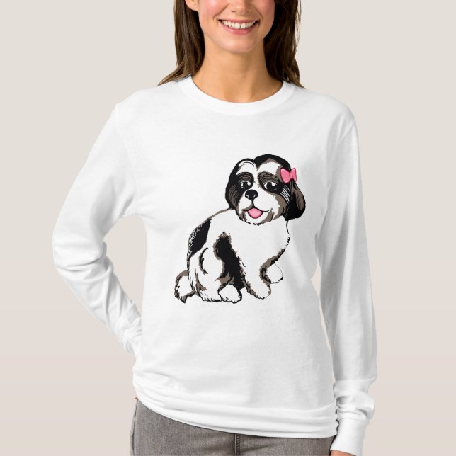 Shih Tzu Puppy Women's Long Sleeve T-Shirt (Front)