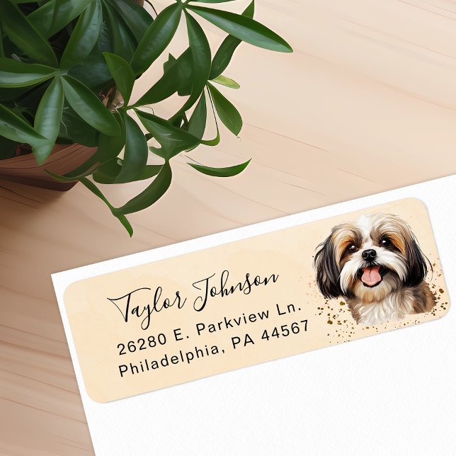 Shih Tzu Return Address Label (Creator Uploaded)