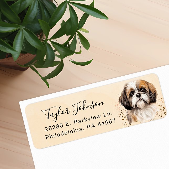 Shih Tzu Return Address Label (Creator Uploaded)