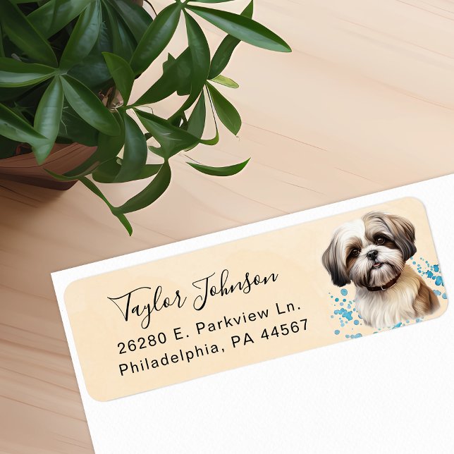 Shih Tzu Return Address Label (Creator Uploaded)