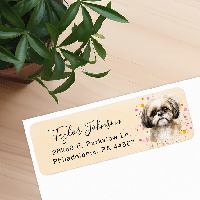 Shih Tzu Return Address Label (Creator Uploaded)