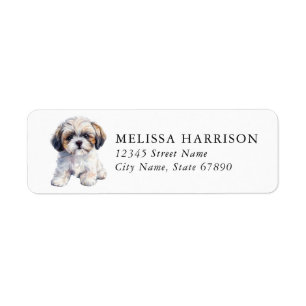 Shih Tzu Return Address Labels