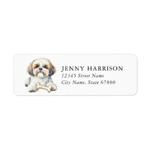 Shih Tzu Return Address Labels