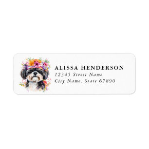 Shih Tzu Return Address Labels