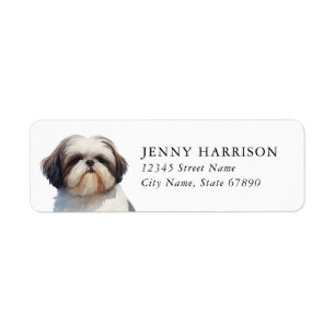 Shih Tzu Return Address Labels