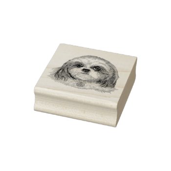 Shih Tzu Rubber Stamp by Eclectic_Ramblings at Zazzle