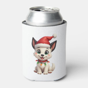 Shih Tzu Santa Christmas Tree Lights Xmas Dog Love Can Cooler