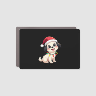 Shih Tzu Santa Christmas Tree Lights Xmas Dog Love Car Magnet