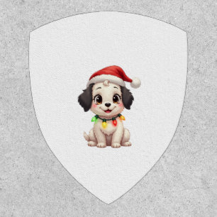 Shih Tzu Santa Christmas Tree Lights Xmas Dog Love Patch