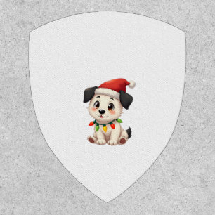 Shih Tzu Santa Christmas Tree Lights Xmas Dog Love Patch