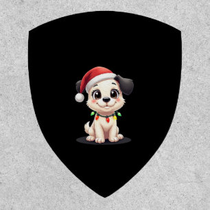 Shih Tzu Santa Christmas Tree Lights Xmas Dog Love Patch