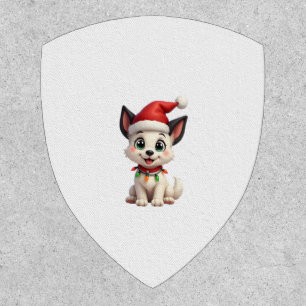 Shih Tzu Santa Christmas Tree Lights Xmas Dog Love Patch