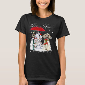 Shih Tzu Santa Dog Christmas Snowman Xmas Pajama T-Shirt