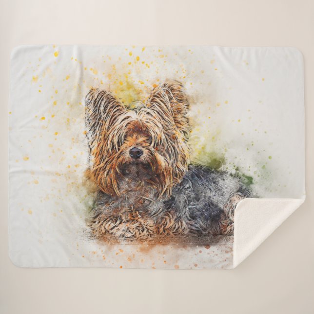 Shih Tzu Sherpa Blanket (Front (Horizontal))