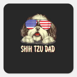 Shih Tzu Shih Tzu Dad Gift Square Sticker
