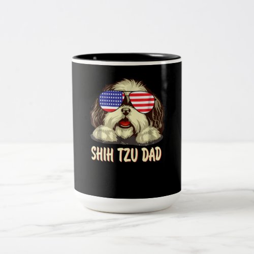 Shih Tzu  Shih Tzu Dad Gift Two_Tone Coffee Mug