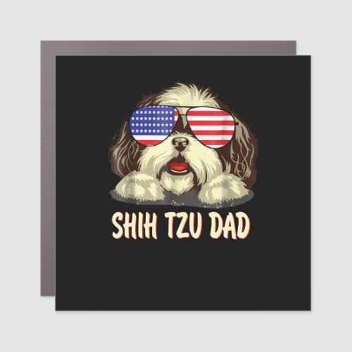 Shih Tzu  Shih Tzu Dad poison Car Magnet