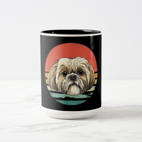 Shih Tzu  Shih Tzu Dog Breed Lover Gift Two_Tone Coffee Mug