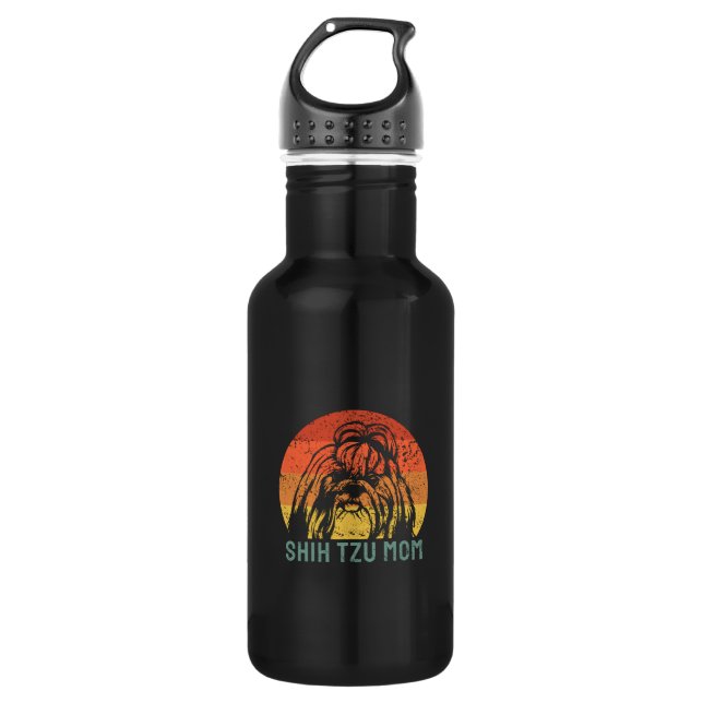 Shih Tzu - Shih Tzu Mom Stainless Steel Water Bottle (Front)