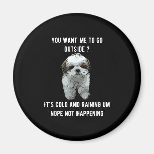Shih Tzu Shih Tzu You Want Me To Go Outside Magnet