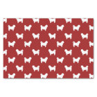 Shih Tzu Silhouettes Pattern Red