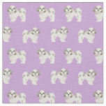 shih tzu simple light purple fabric