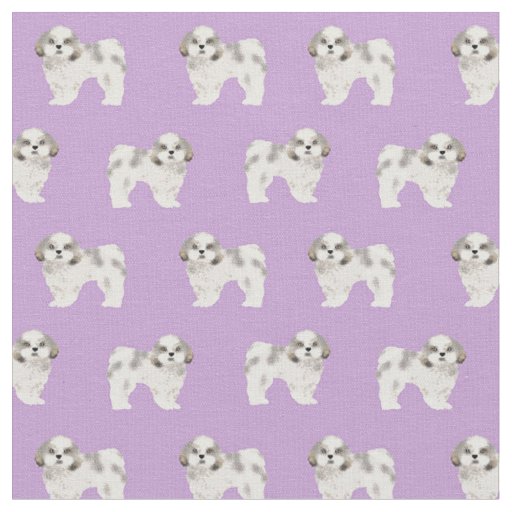 shih tzu simple light purple fabric
