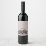 Shih tzu Sleeping Wine Label, Sleeping Dog Wine Label