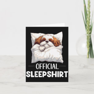 Shih Tzu Sleepshirt Cute Dog Lover Pajama Sleepwea Card
