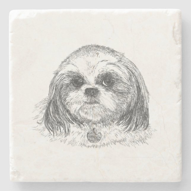 Shih Tzu Stone Coaster (Front)
