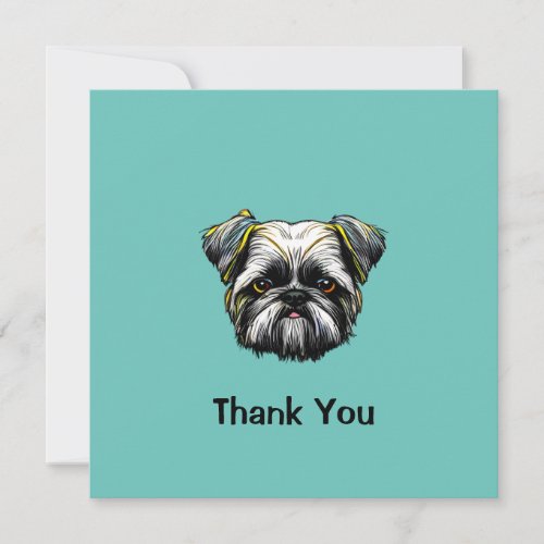 Shih Tzu Thank you Invitation