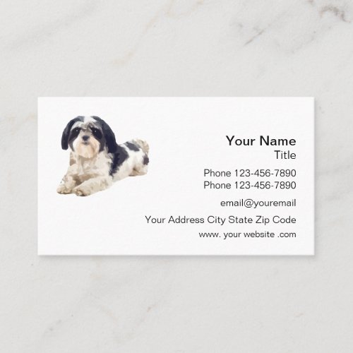 Shih Tzu Theme Pet Care Business Card
