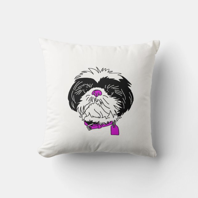 Shih Tzu Throw Pillow (Front)