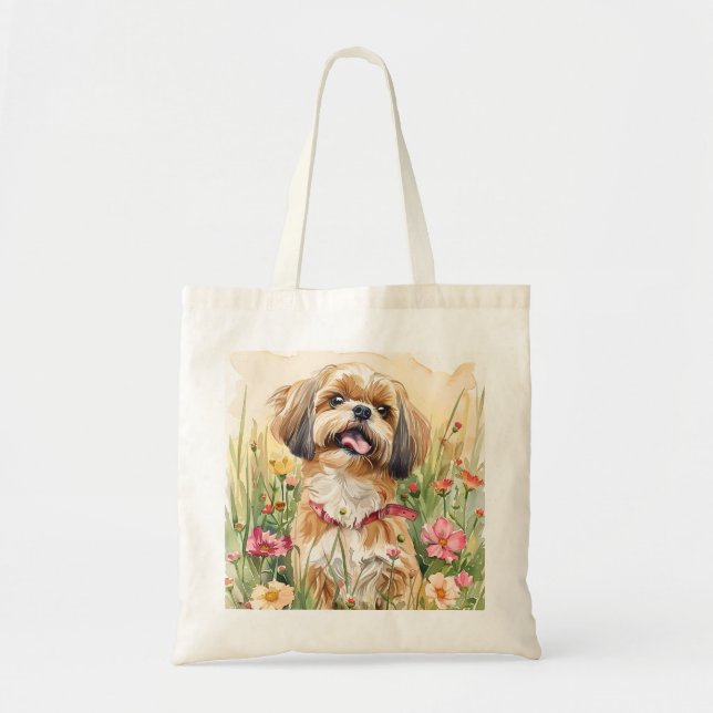 Shih Tzu Tote Bag – Cute Dog Tote Bag (Front)