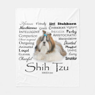 Shih Tzu Traits Fleece Blanket