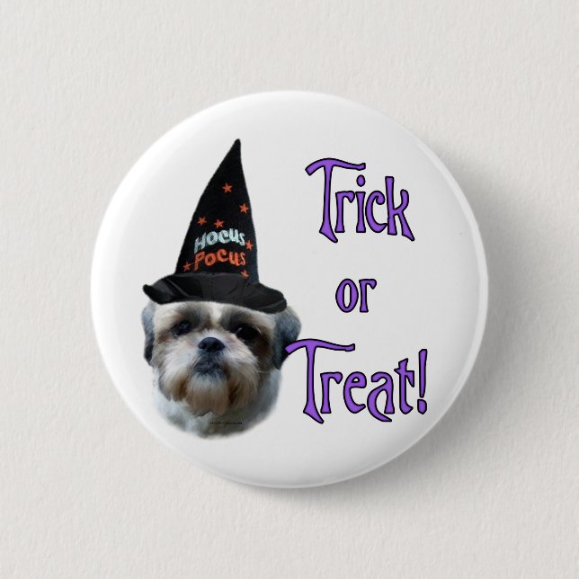 Shih Tzu Trick Button (Front)