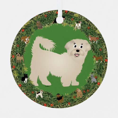 Shih Tzu v6 Christmas Metal Ornament