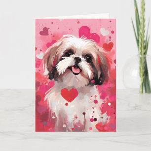 Shih Tzu Valentines day Card