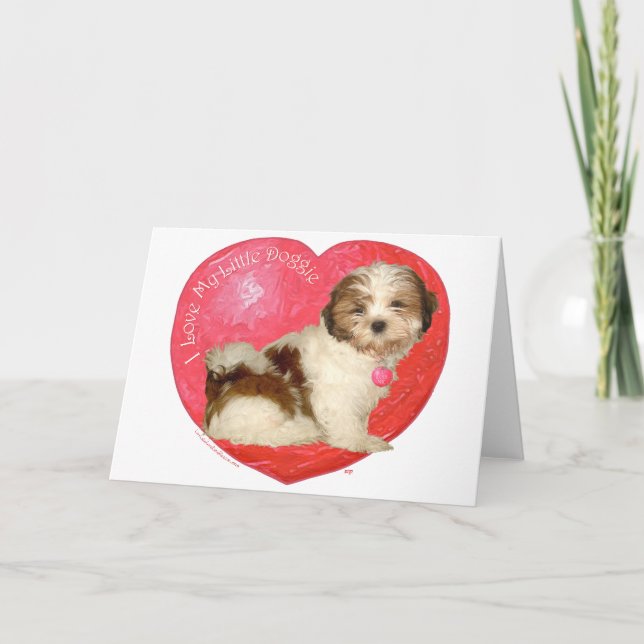 Shih Tzu Valentine's Day Holiday Card (Front)