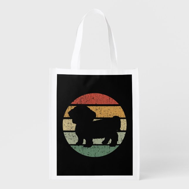 Shih Tzu Vintage Grocery Bag (Front)