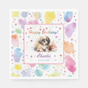 Shih Tzu Watercolor Paper Napkins